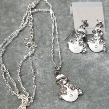 Snowman - Enamel and Crystal