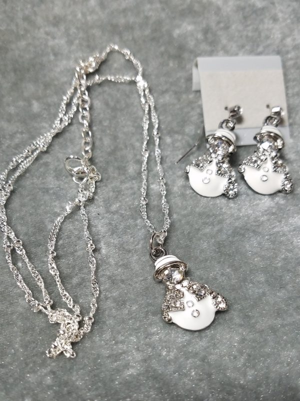 Snowman - Enamel and Crystal