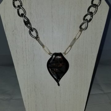 Glass with Large Link Chain