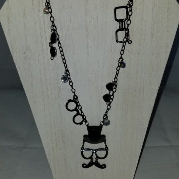 Mustache Face Necklace