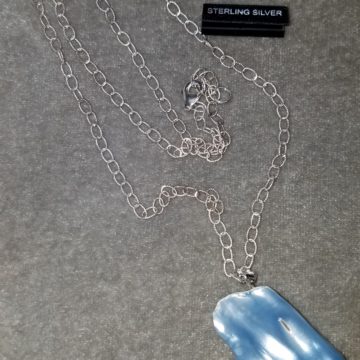 Blue Blister Pearl on Sterling Silver
