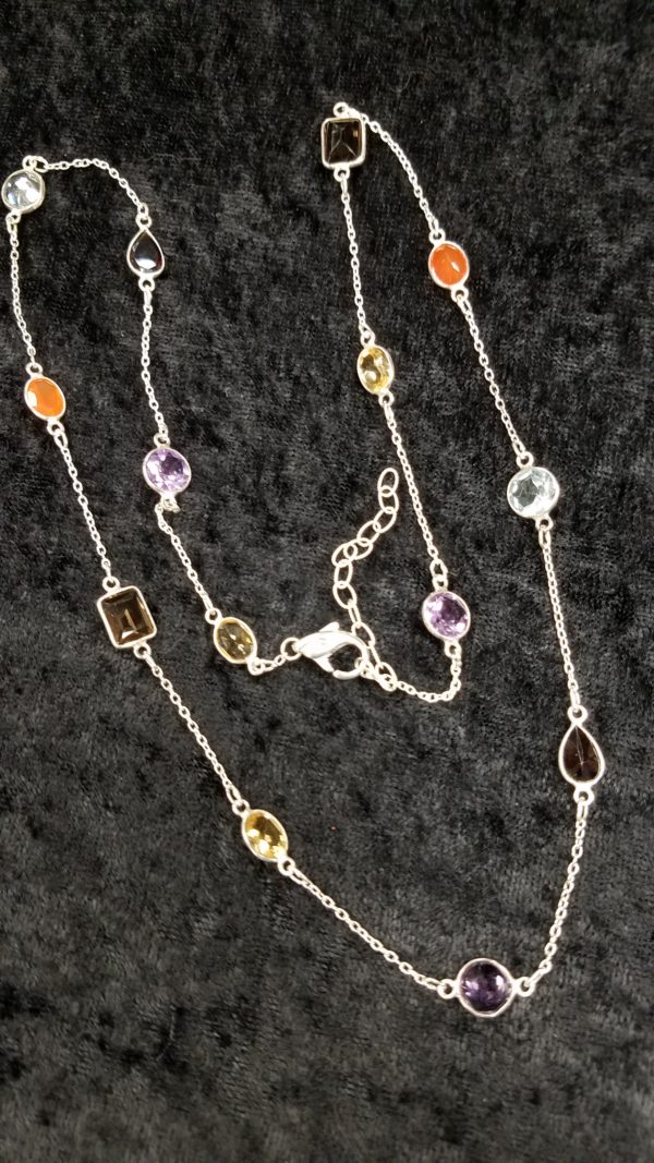 Sterling Silver and Semi Precious Stone Necklace